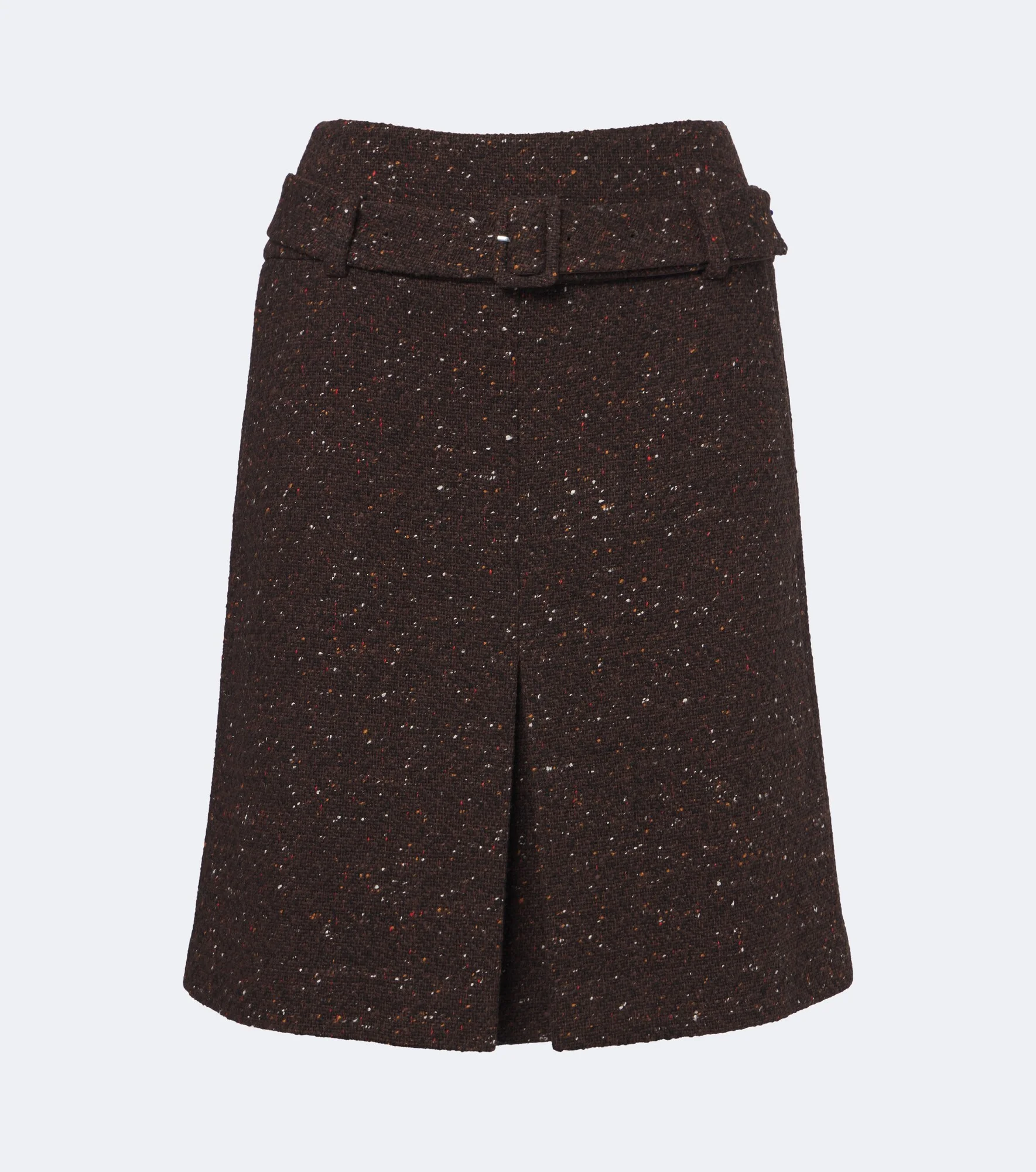 Belted wool-blend miniskirt - 1