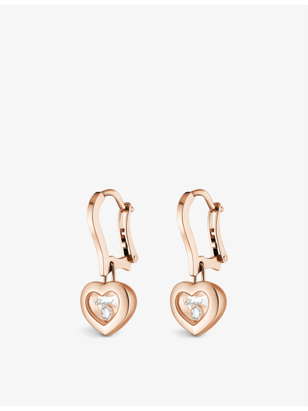 Happy Diamonds 18ct rose-gold and 0.10ct diamond earrings - 2