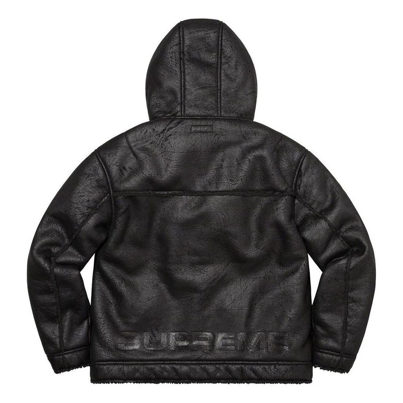 Supreme Supreme Faux Shearling Hooded Jacket 'Black' SUP-SS23-084 outlook