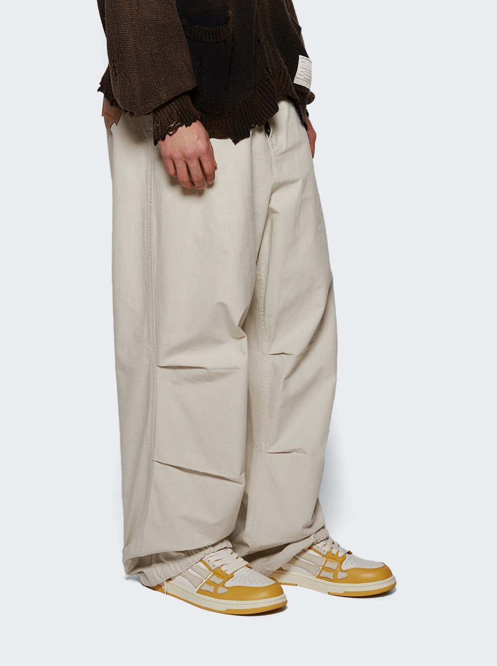 Debossed Quad Skel Low Top Sneakers Champagne - 2