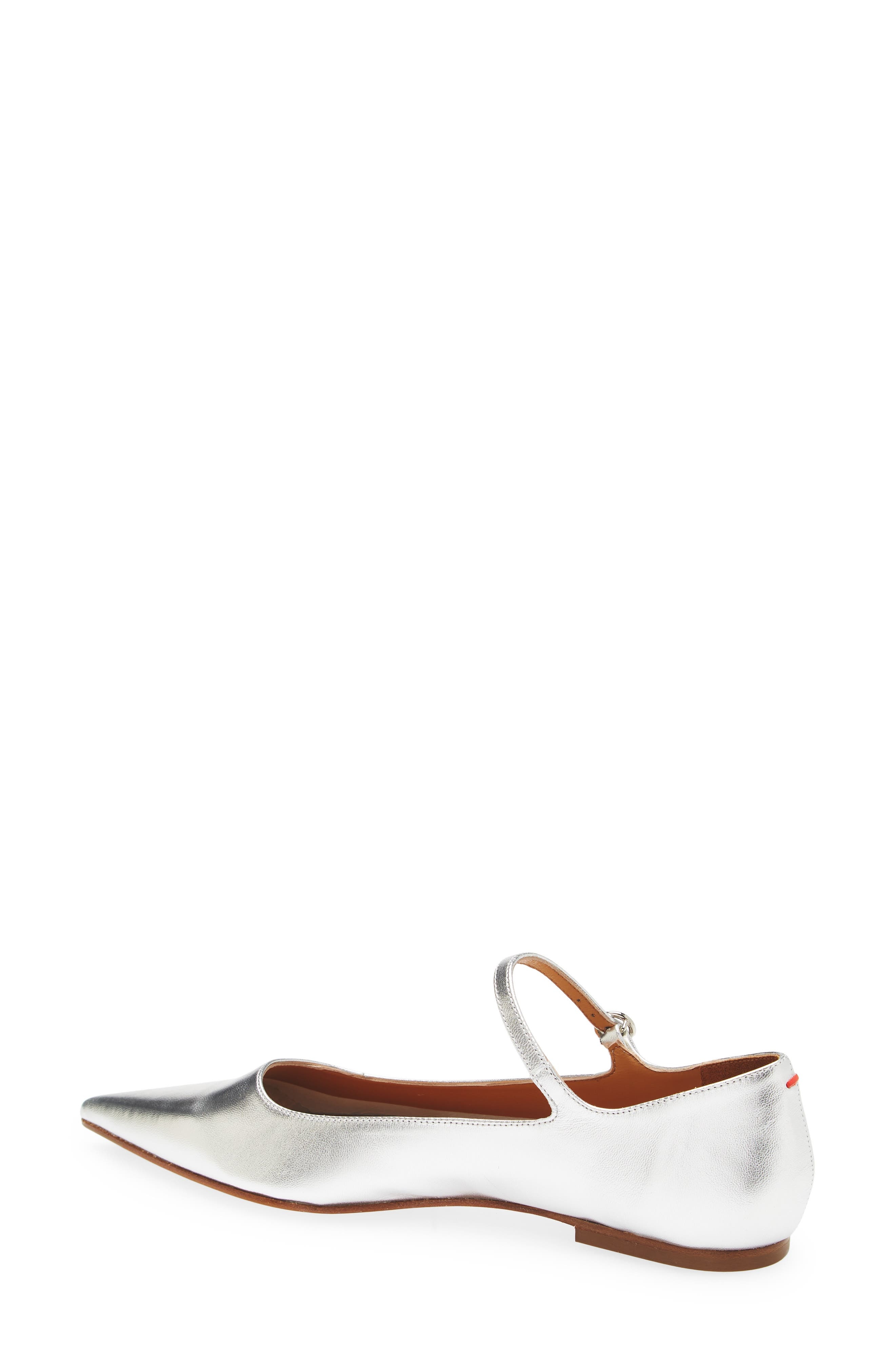 aeyde Cleo Pointed Toe Mary Jane Flat in Silver at Nordstrom - 2