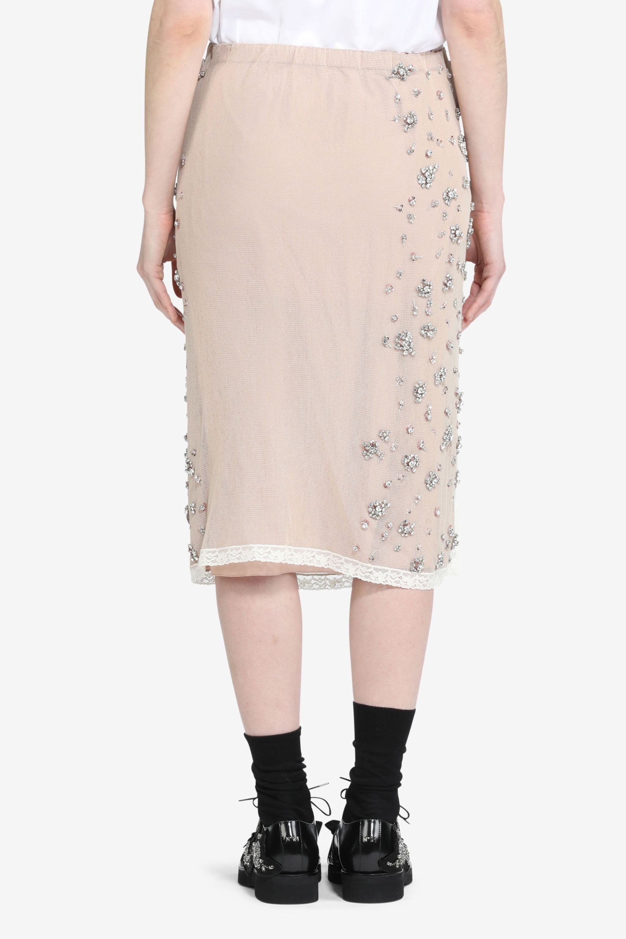 CRYSTAL-EMBELLISHED MIDI SKIRT - 2