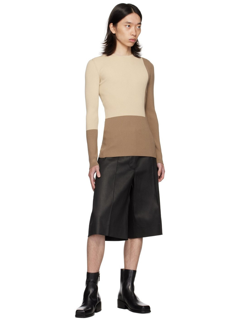 PETER DO Black Oversized Denim Shorts outlook