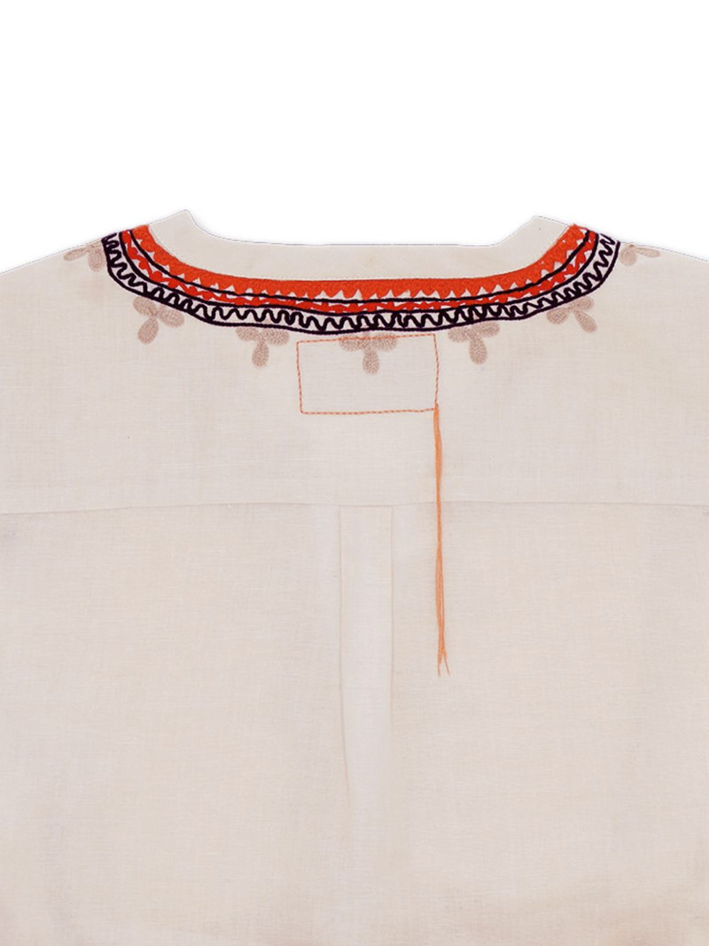 Cinthya V-neck front-embroidered blouse 5