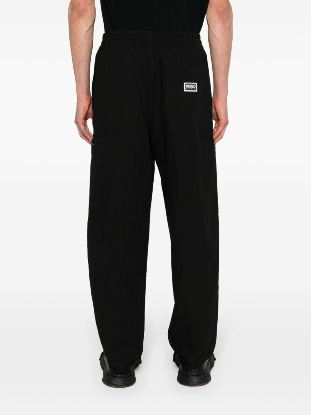 drawstring-fastening trousers - 4