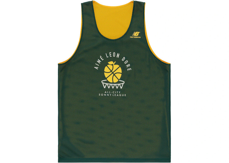 AIMÉ LEON DORE Aime Leon Dore x New Balance SONNY League Reversible Jersey Green/Yellow outlook