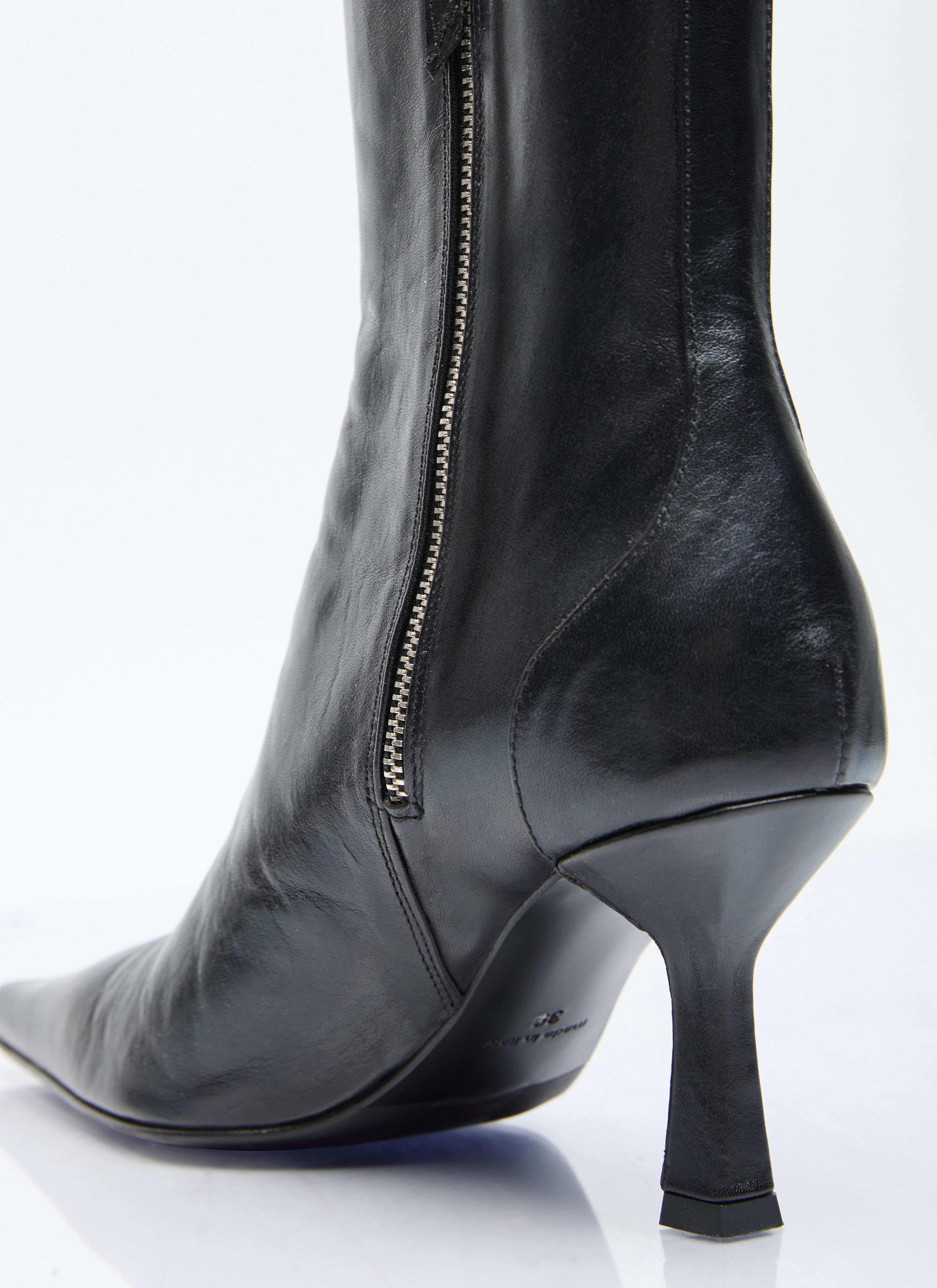 Slim Leather Boots - 2