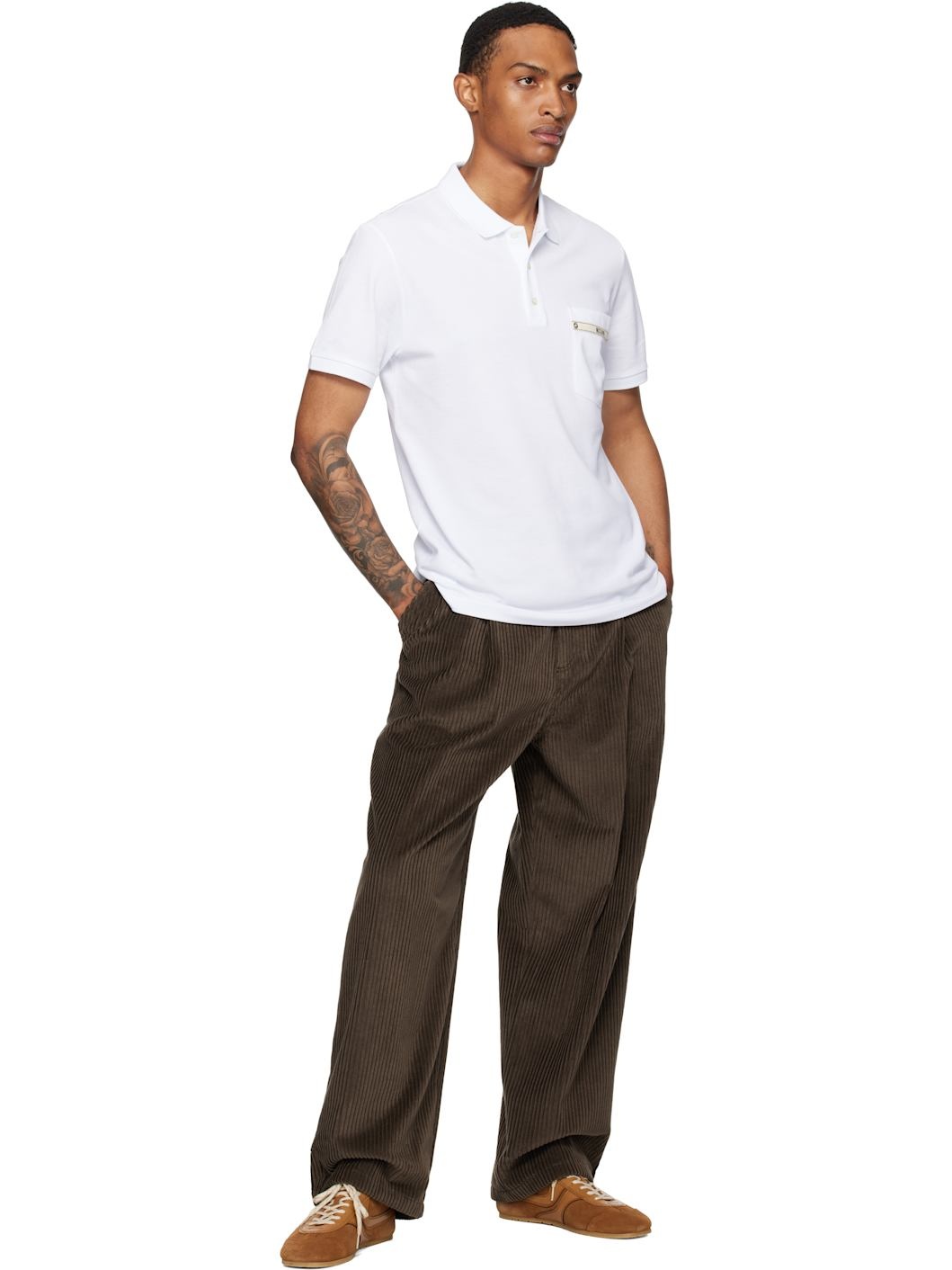 White Moschino Tape Polo - 4