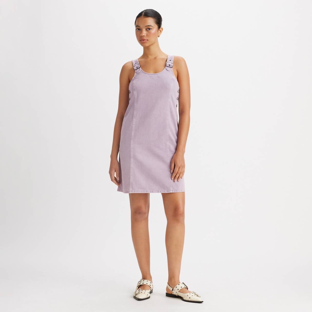 ALY DENIM JUMPER DRESS - 1