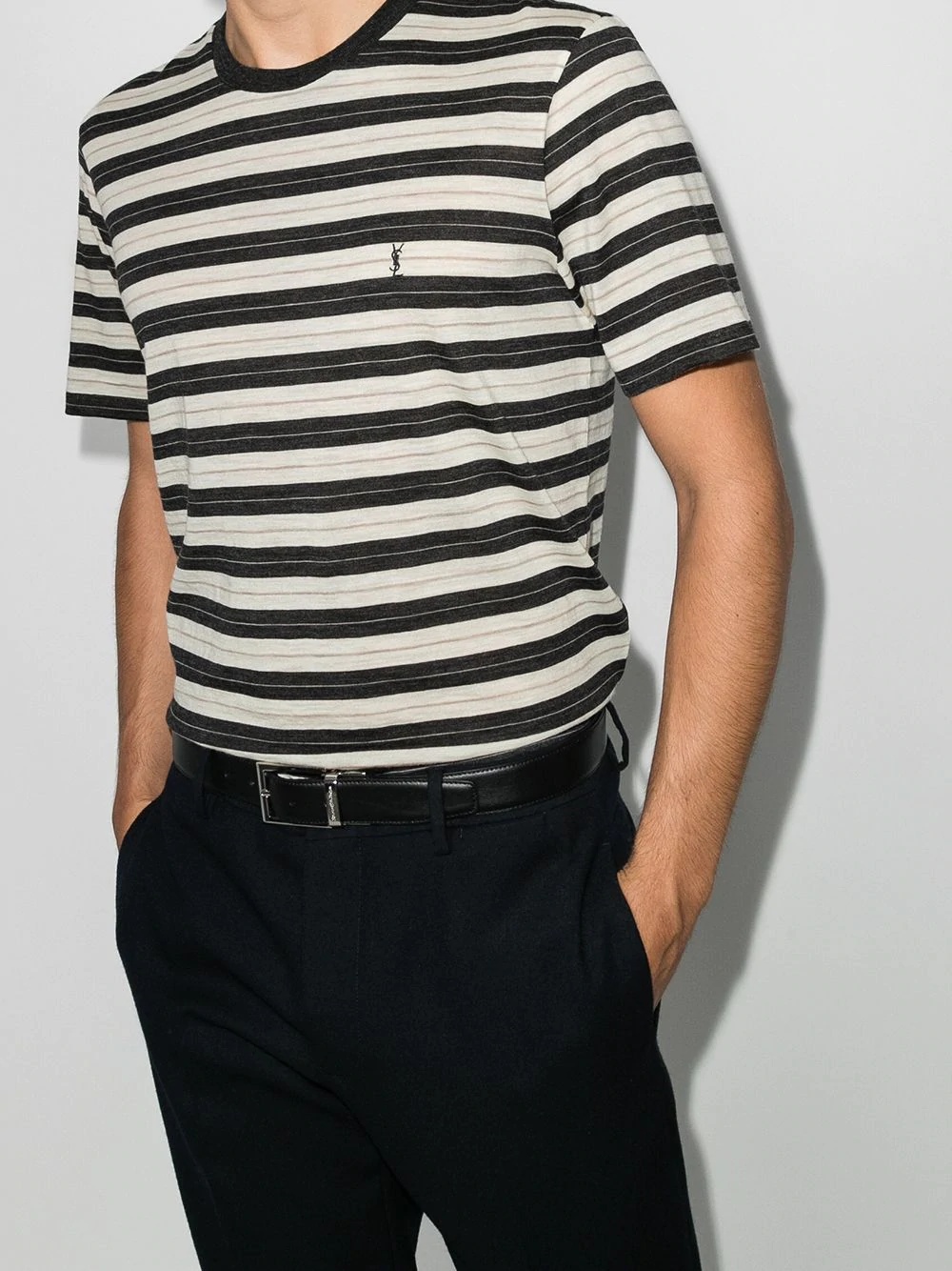 striped wool T-shirt - 2