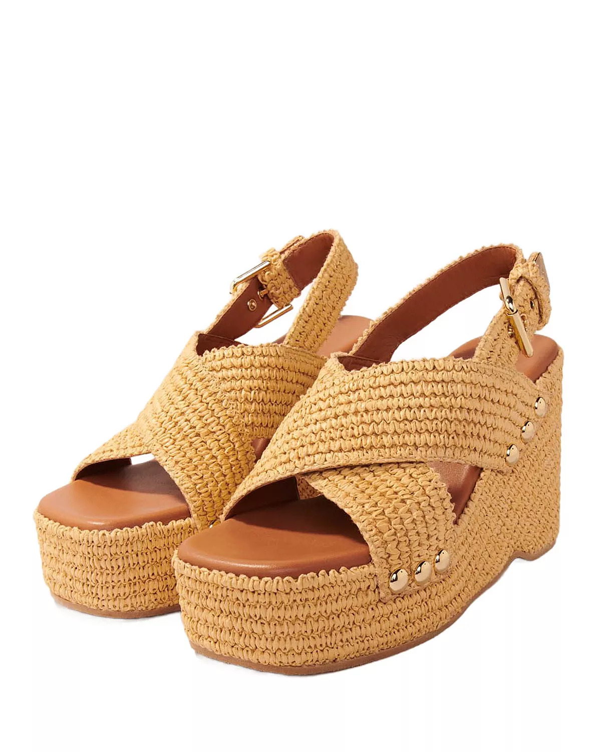 Women's Crisscross Platform Sandals - 4