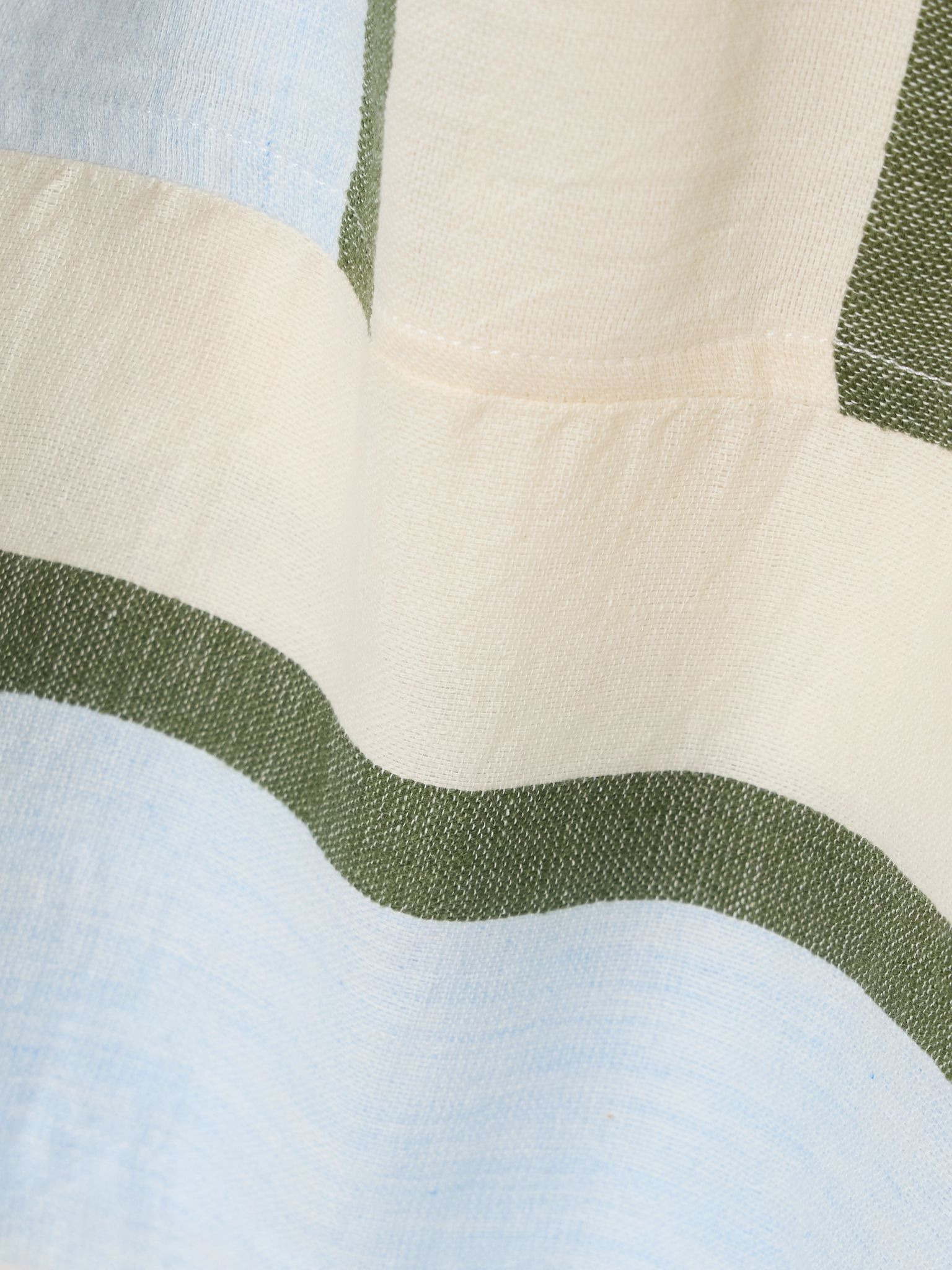 Zina striped cotton-blend mini dress Sage green - 4