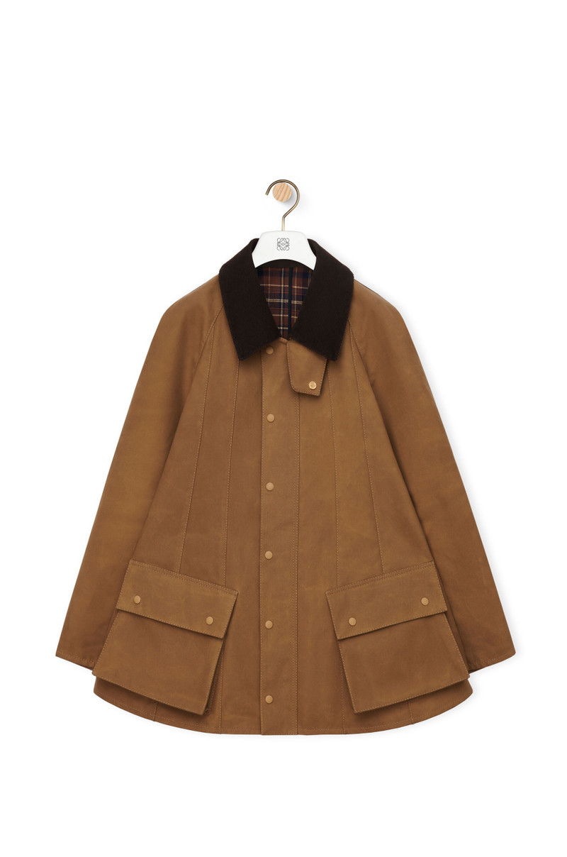 Trapeze parka in waxed cotton 1