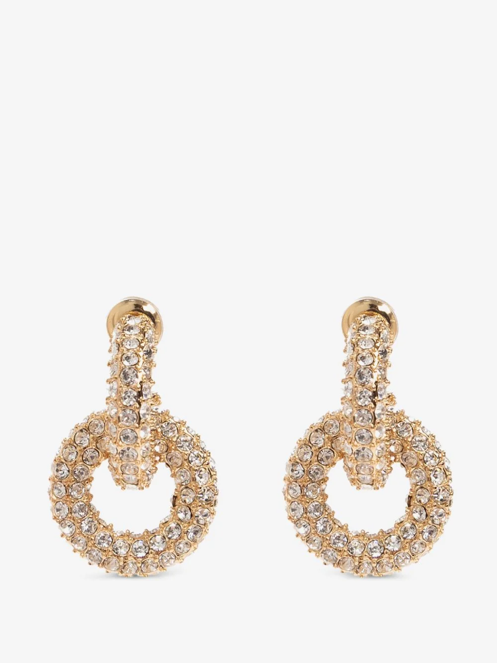 crystal-embellished hoop earrings - 1