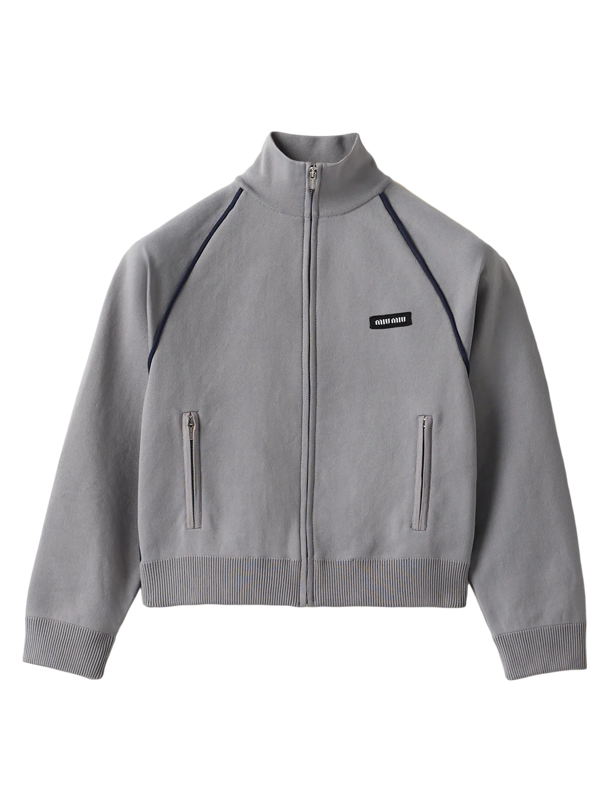 Women's Technical Yarn Zipper Cardigan - Grey - 1