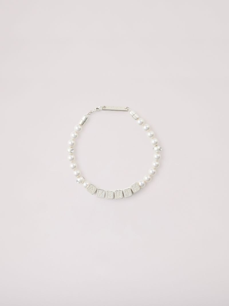 国内発送/送料関税込【AMBUSH】PEARL LETTERBLOCK BRACELET Ambush Pearl Letterblock Bracelet | ambush | REVERSIBLE