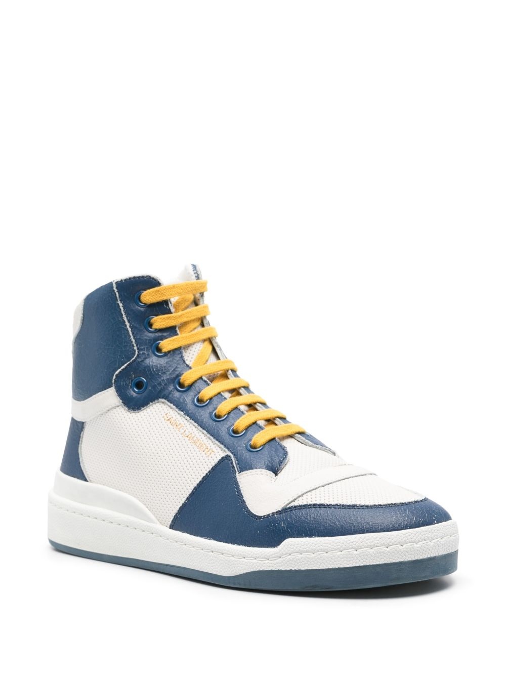 colour-block high-top sneakers - 2