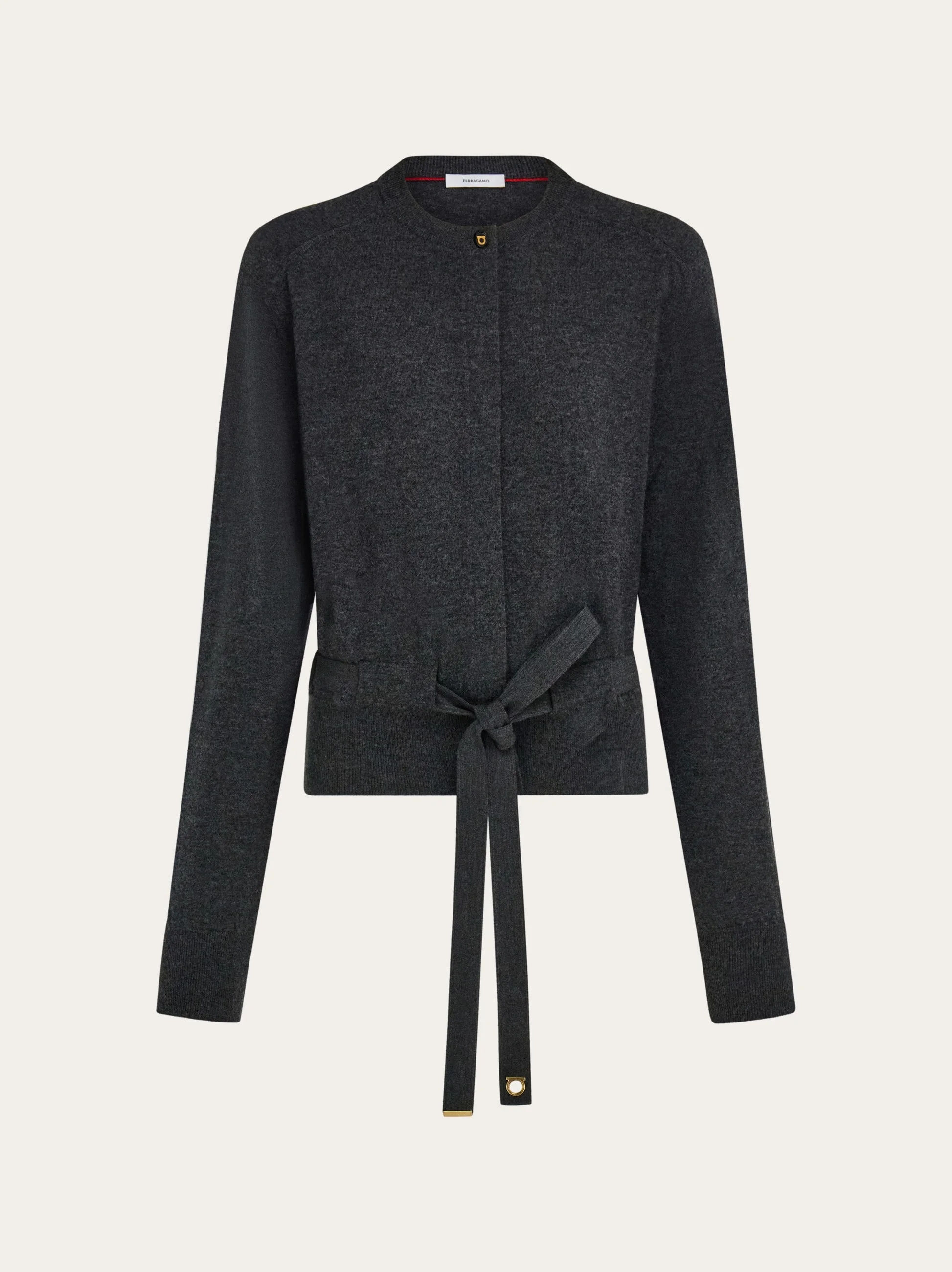 Cardigan with ribbon detail - 1