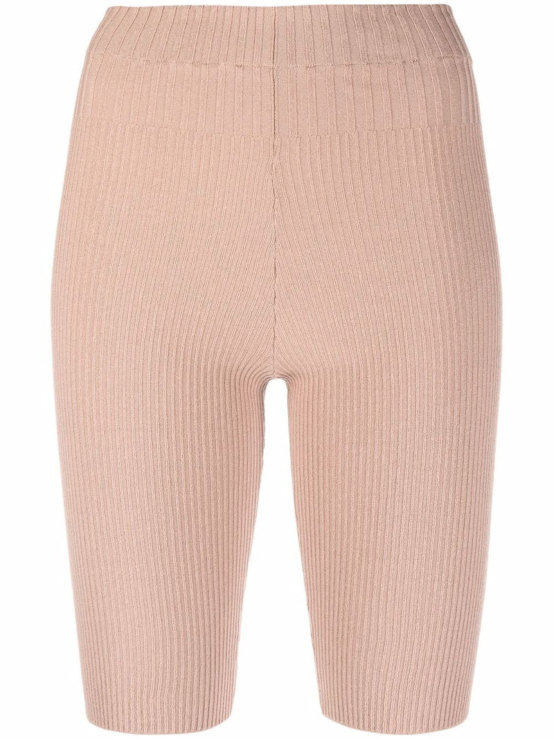 ribbed-knit cycling shorts 1