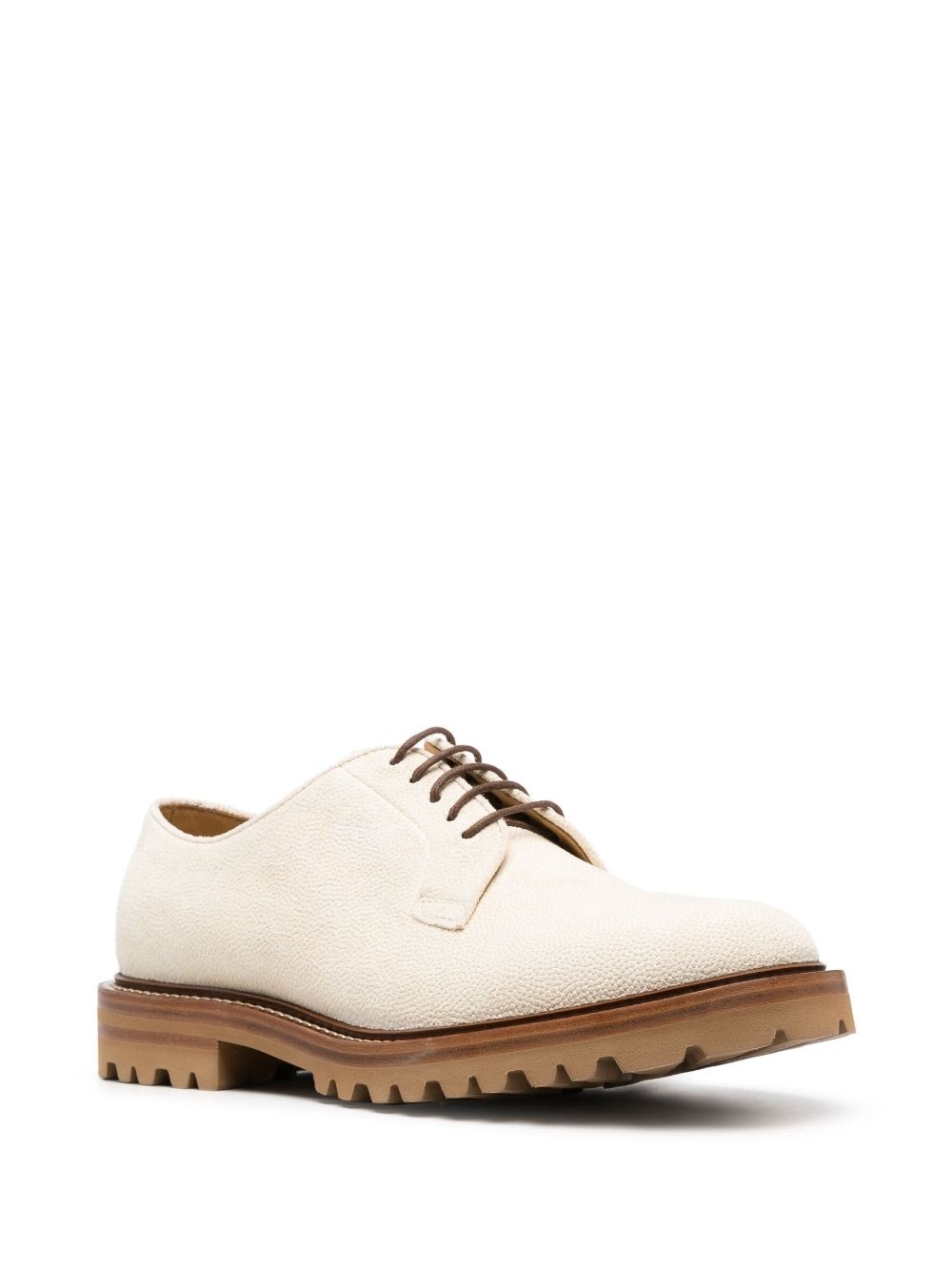lace-up leather derby shoes - 2