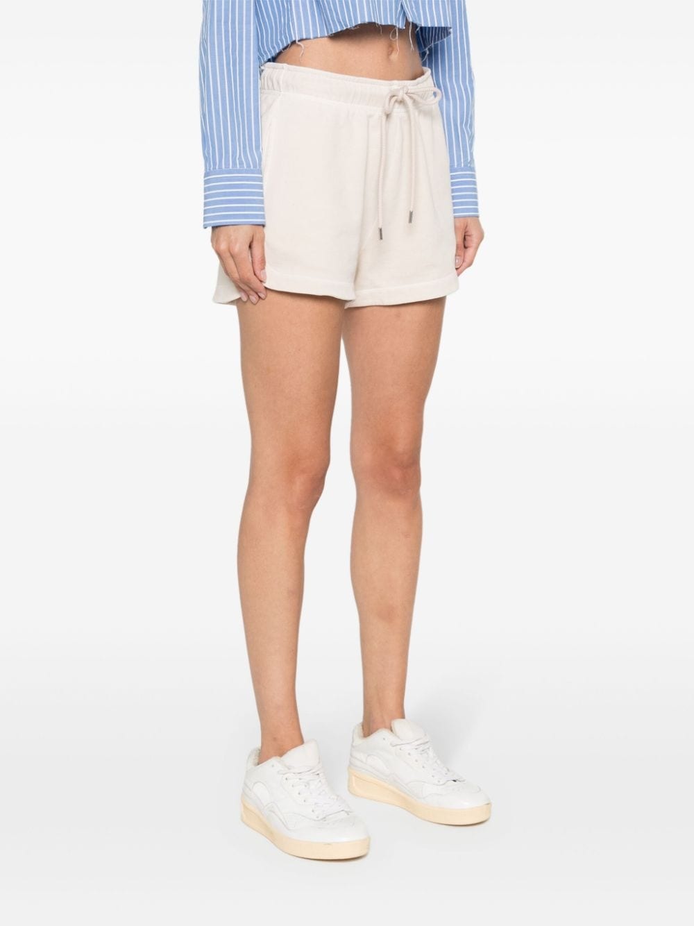 logo-print cotton shorts - 3