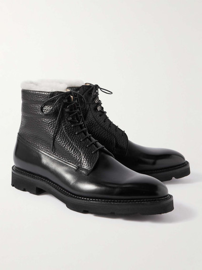 John Lobb Alder Shearling-Lined Leather Boots outlook
