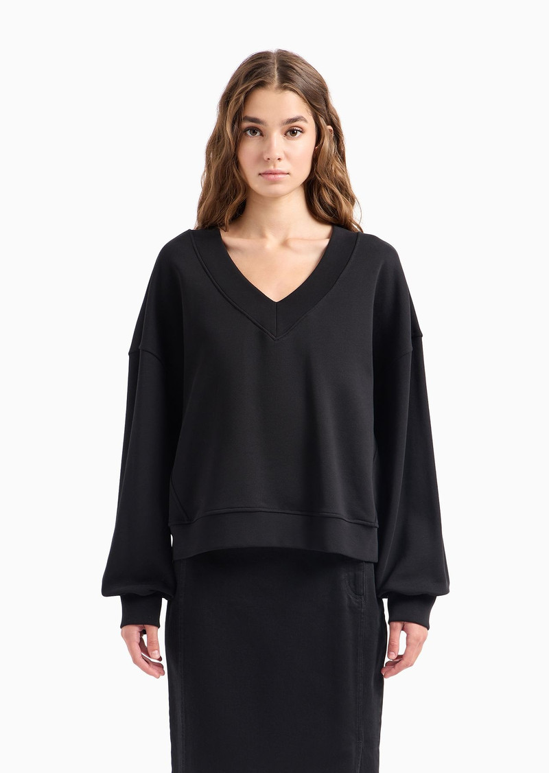 ASV organic French terry V-neck sweatshirt 2