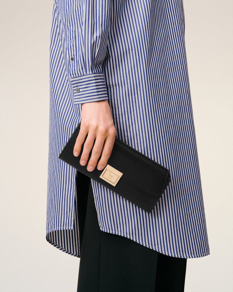 BLACK SMOOTH LEATHER MIMI POUCH 7