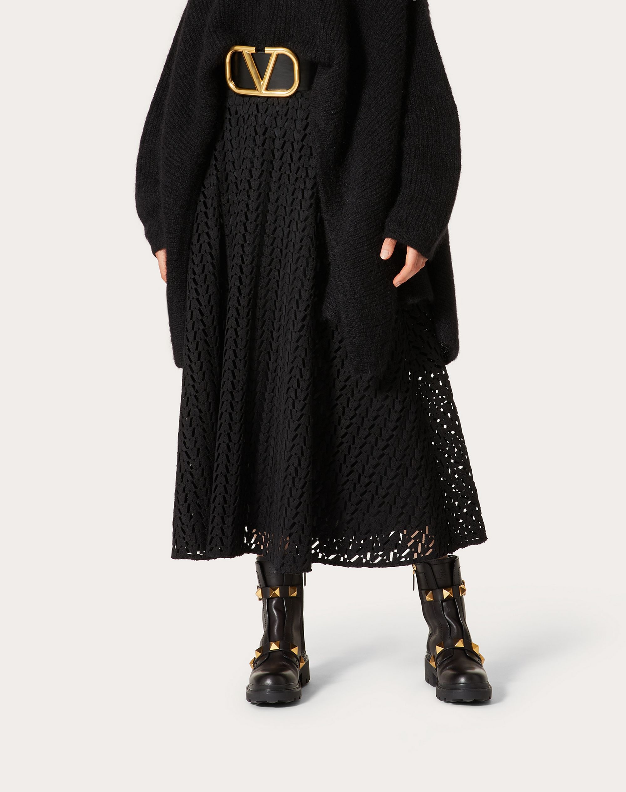 OPTICAL VALENTINO CORDONETTO SKIRT - 3