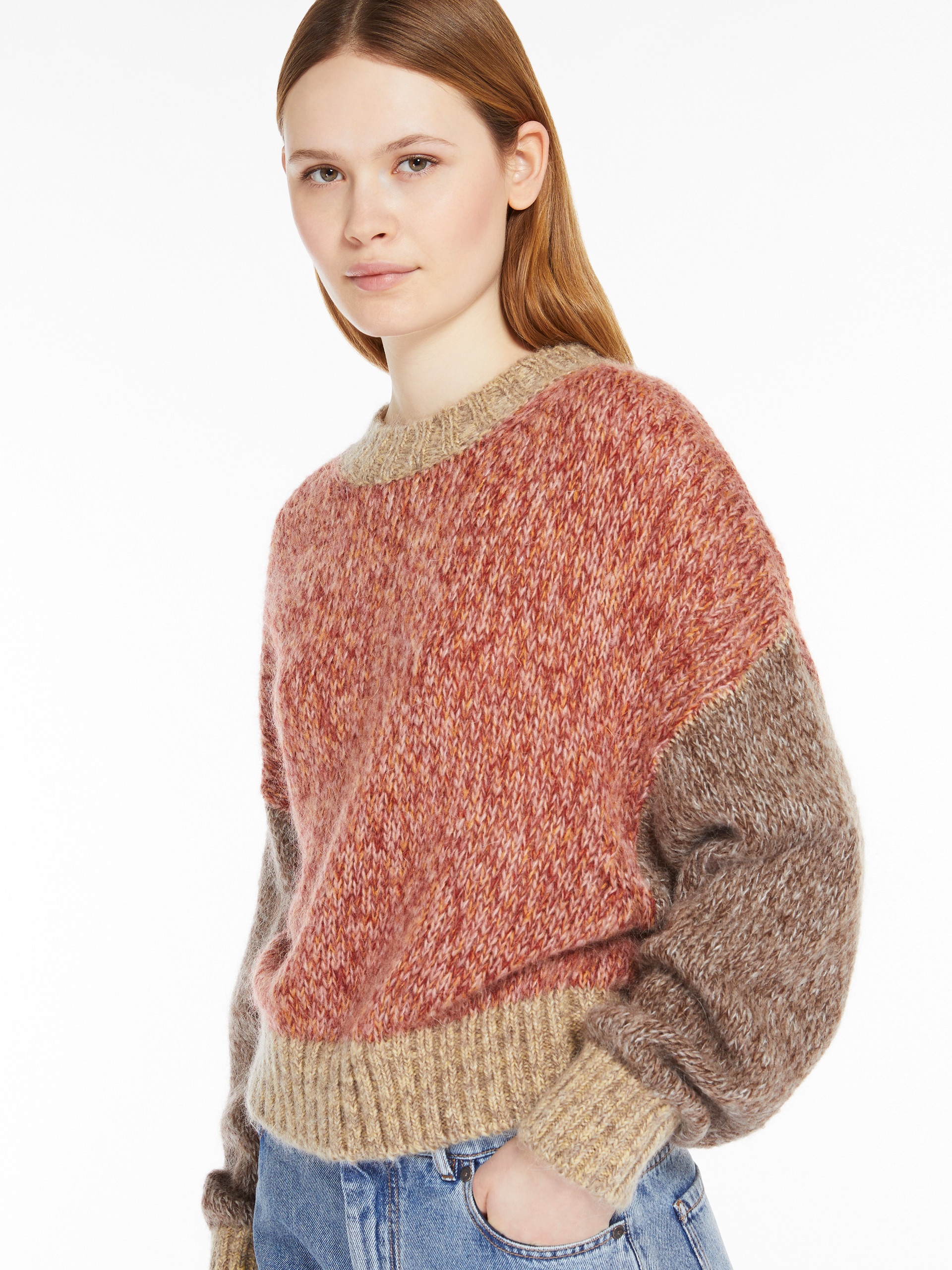 DIONIGI Mohair chiné yarn sweater - 5