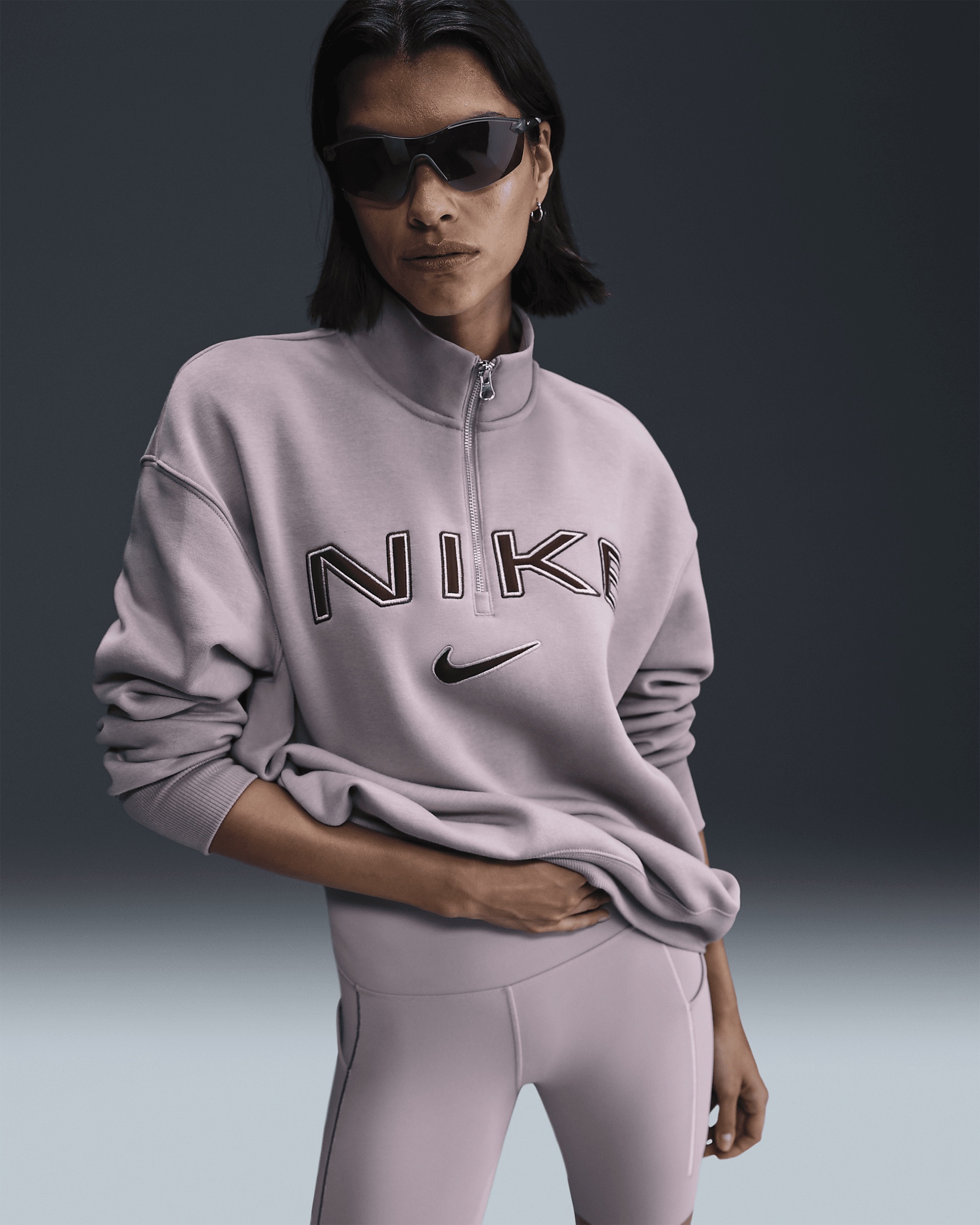 Nike Sportswear Phoenix Fleece Women's Oversized 1/4-Zip Logo Top - 3