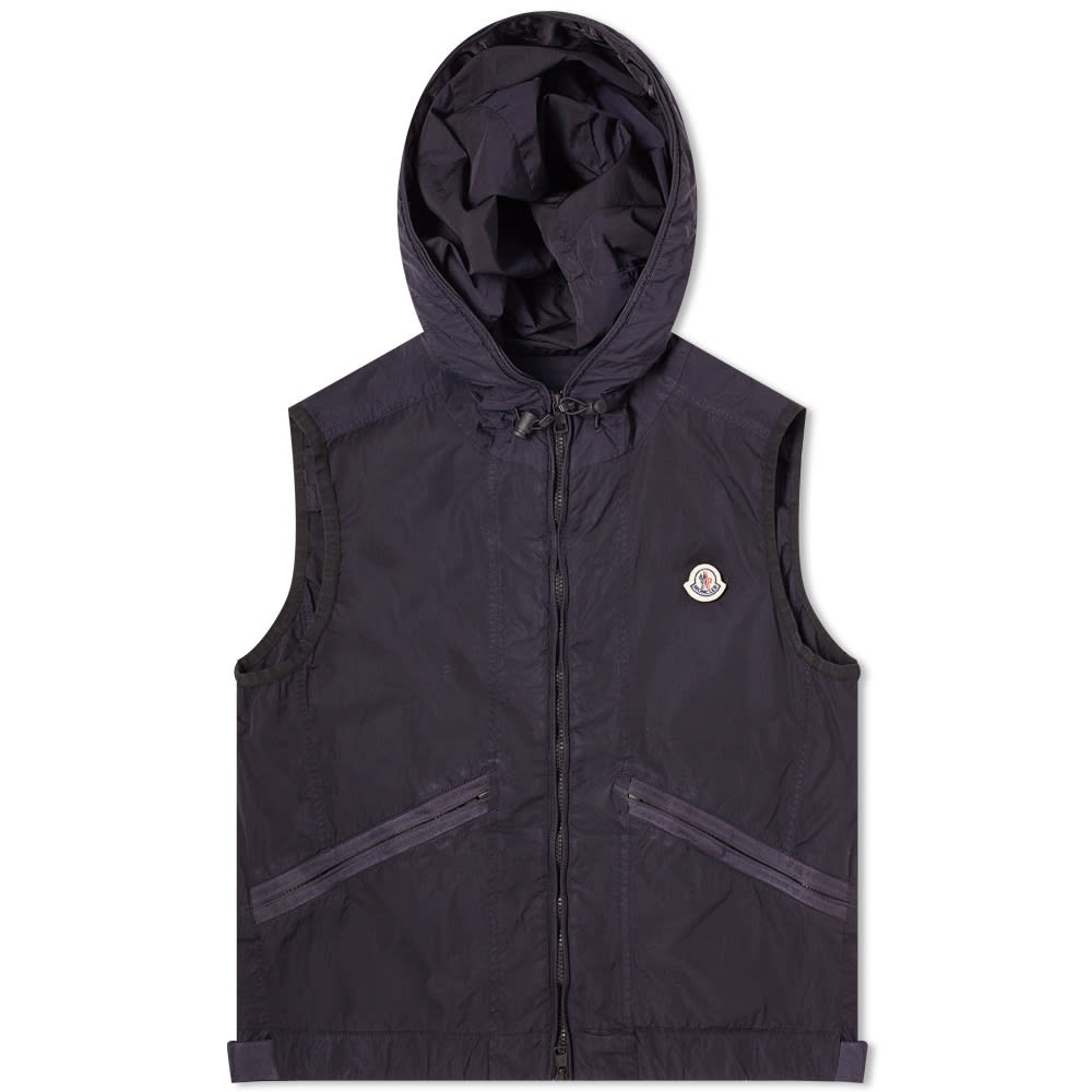 Moncler Touques Hooded Garment Dyed Gilet - 1