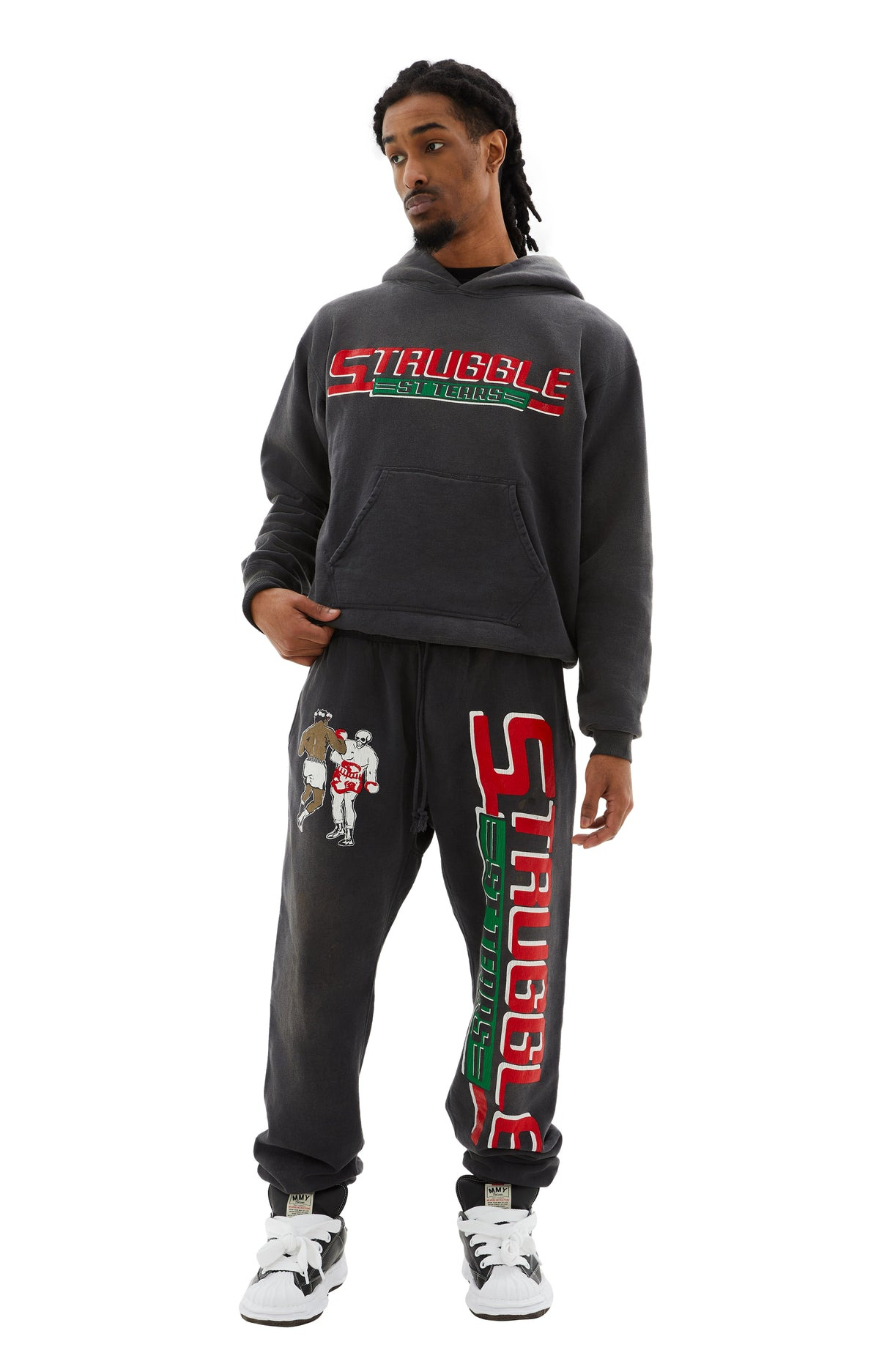 SAINT TEARS STRUGGLE SWEATPANTS (BLACK) - 1