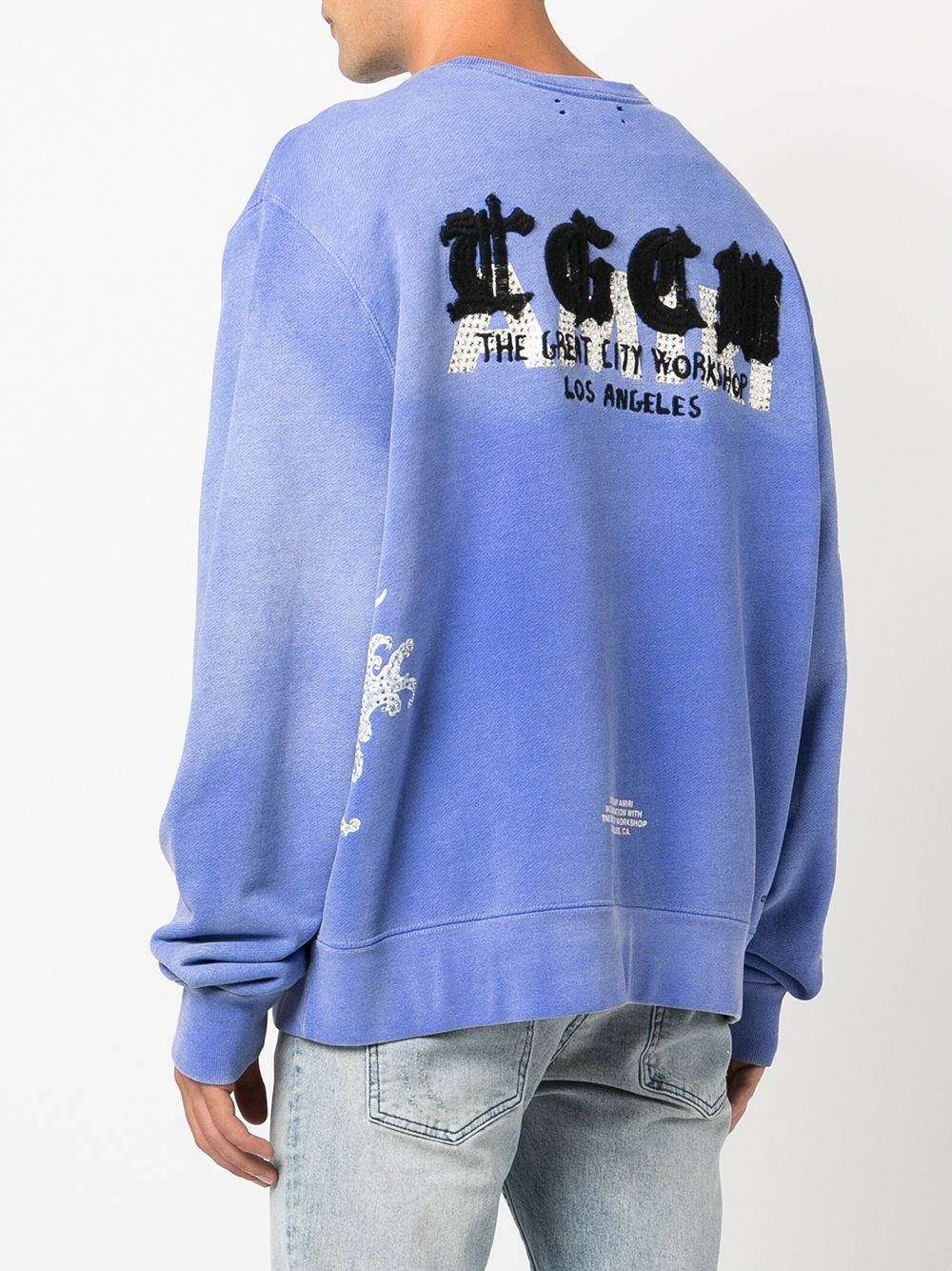embellished koi-print sweatshirt - 4