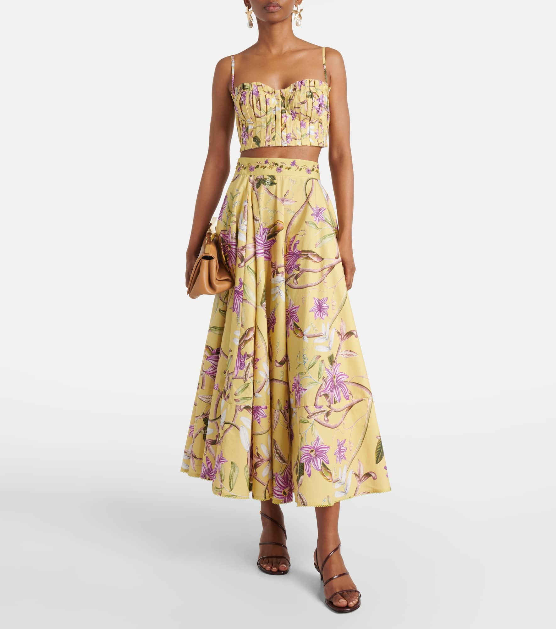 Morgina floral cotton bustier - 2