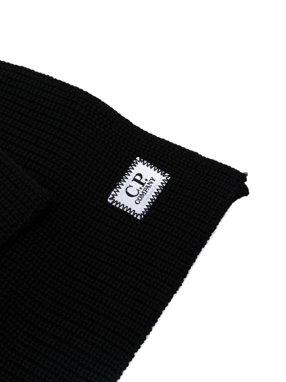 logo-patch chunky-knit scarf - 3