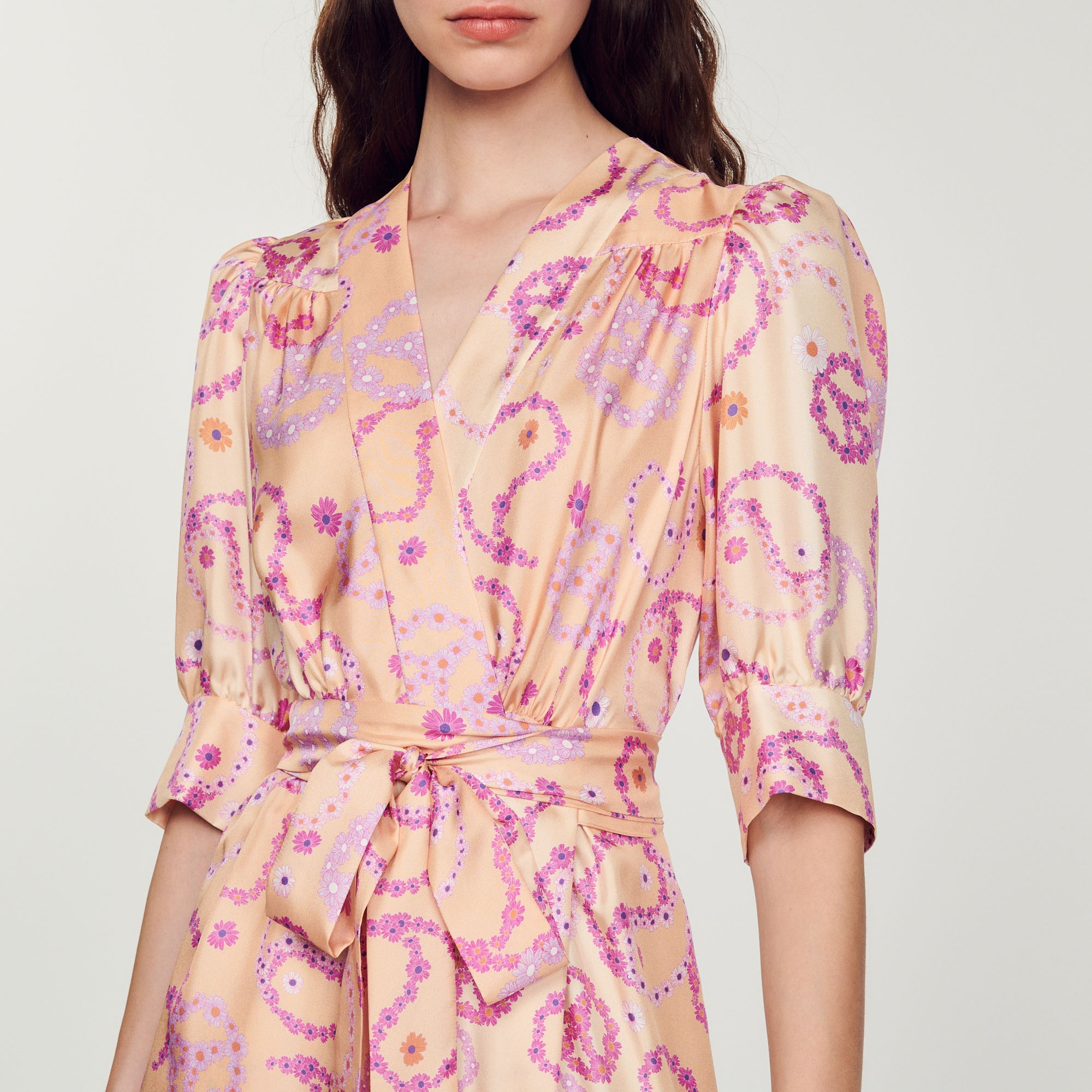 SANDRO paisley wrap maxi dress - Pink