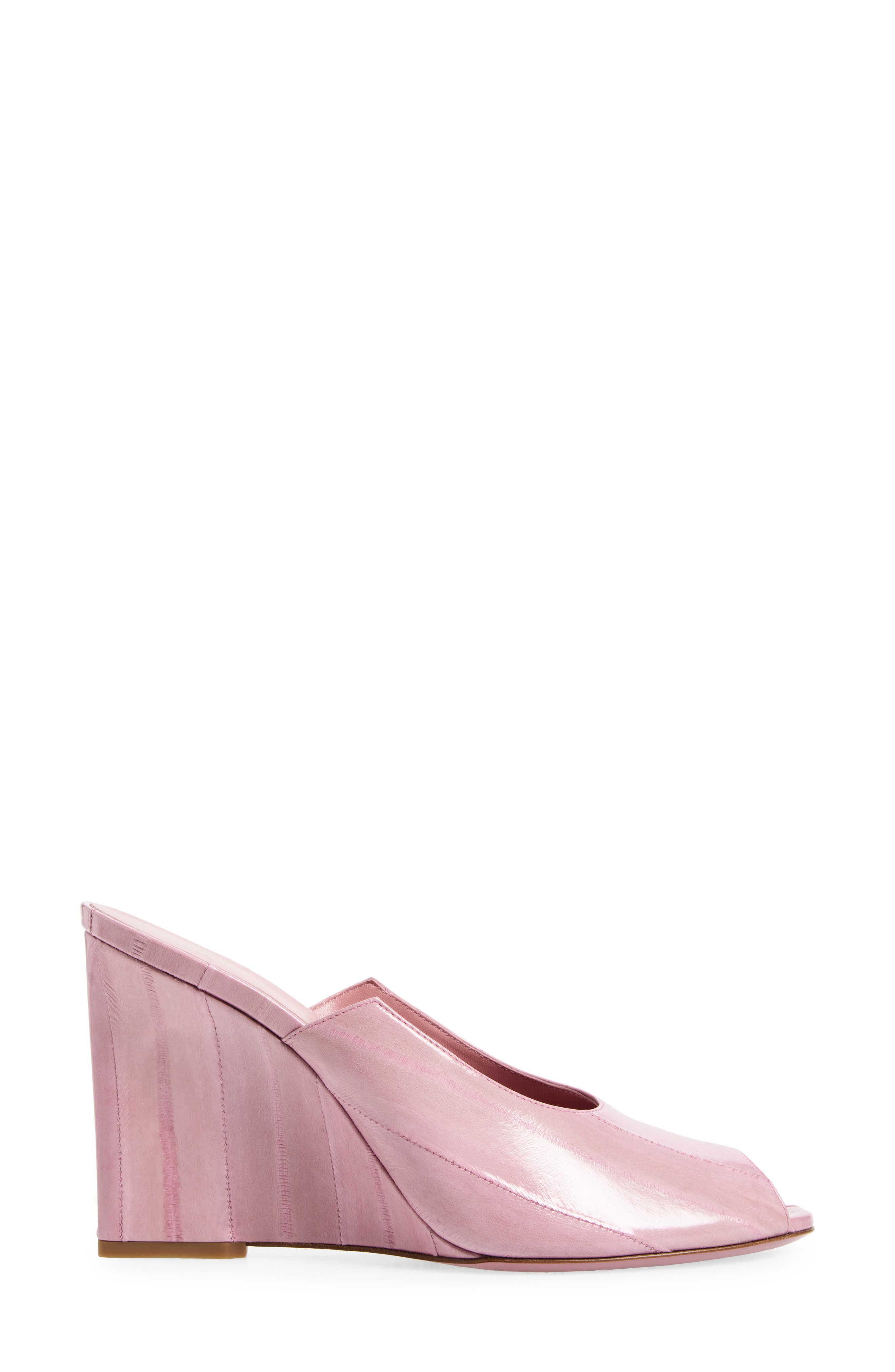 Fendi Show Genuine Eel Wedge Mule in Indian Pink at Nordstrom - 3