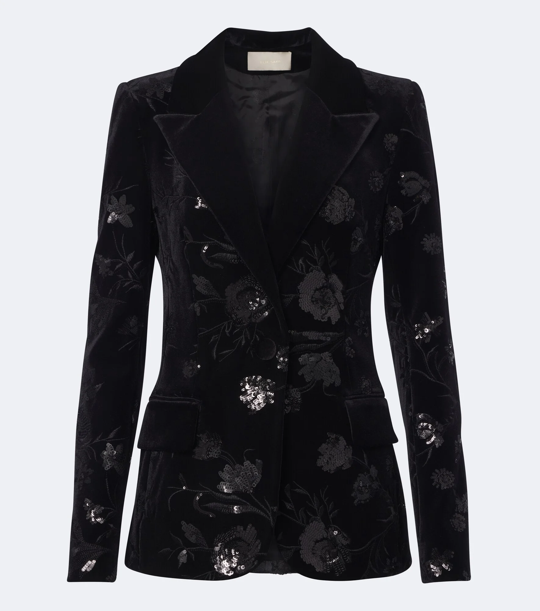 Sequined velvet blazer - 1