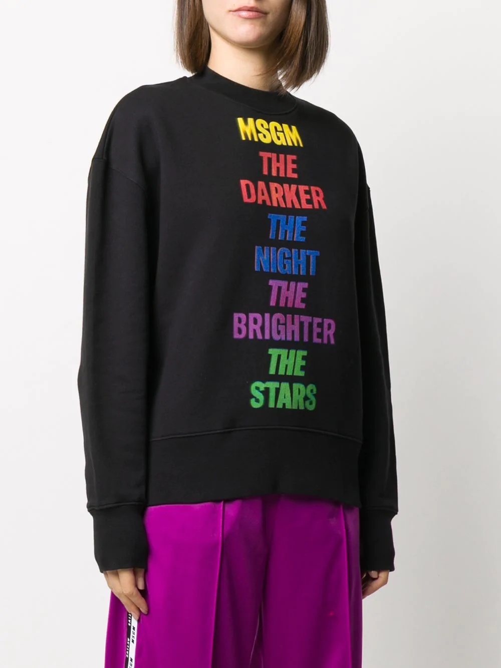 slogan-print sweatshirt - 3