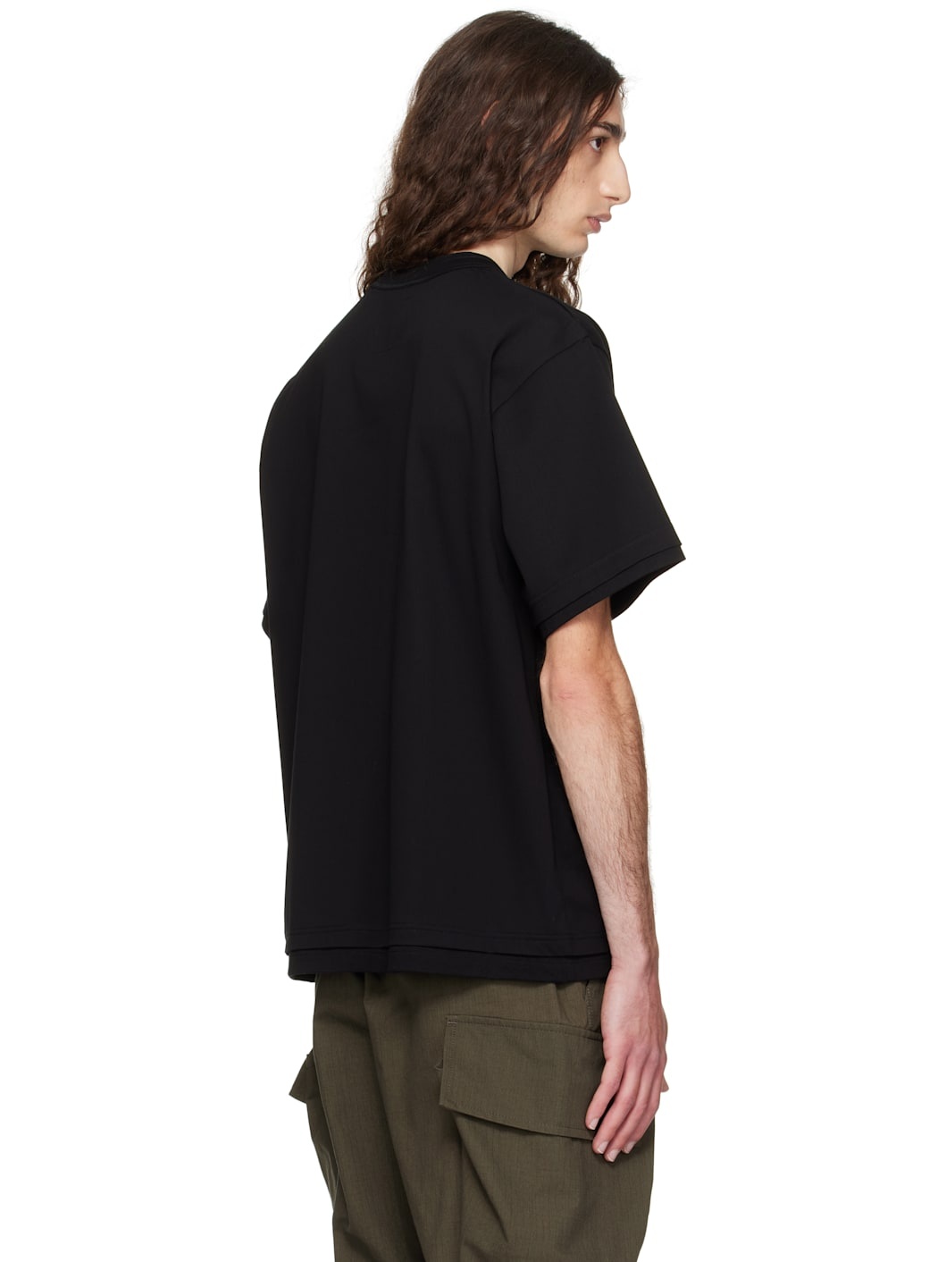 Black Cotton Jersey T-shirt - 3