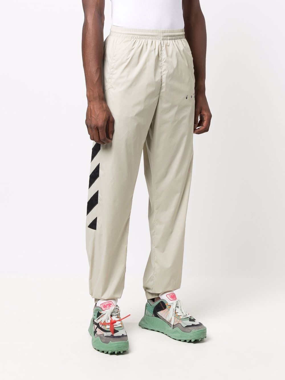 diagonal-stripe track pants - 3