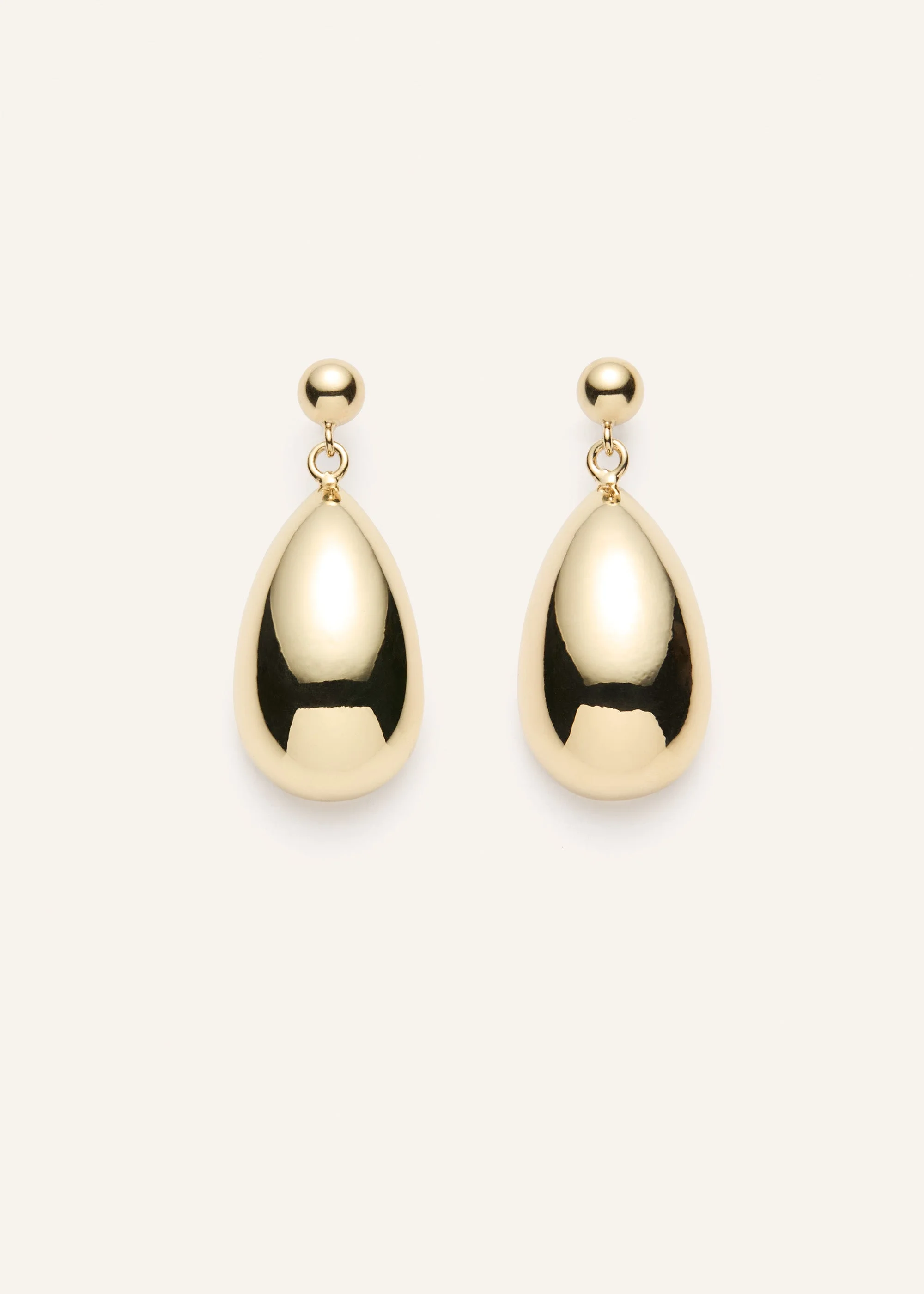 Classic teardrop earrings in gold - 1