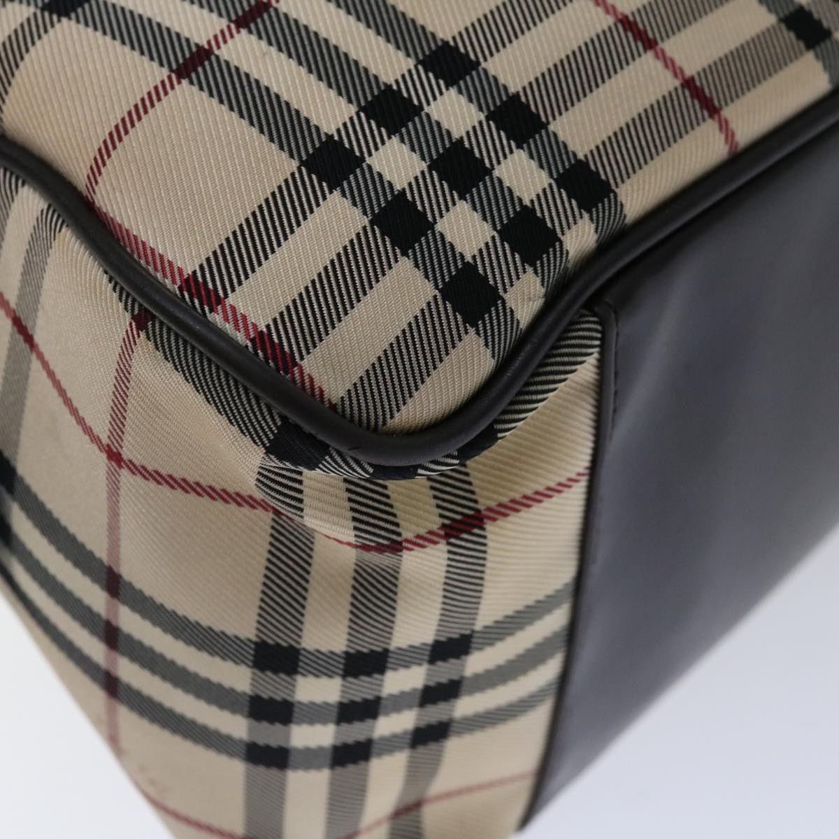 Burberry Nova Check Hand Bag Nylon Beige - 16