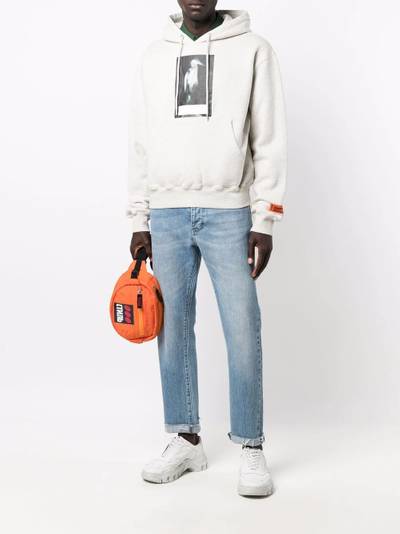 Heron Preston heron-print cotton hoodie outlook