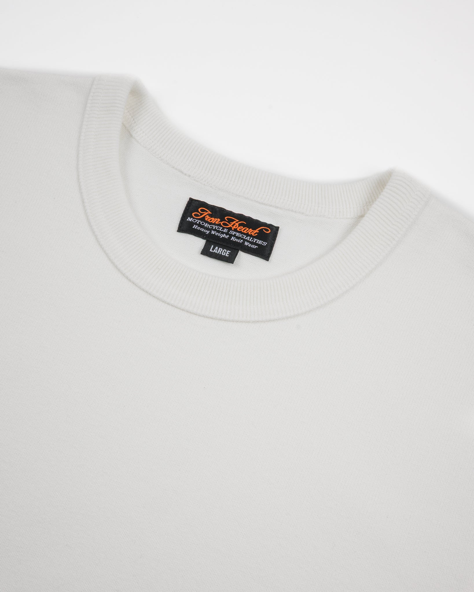 IHT-1600-WHT 11oz Cotton Knit Crew Neck T-Shirt - White - 6