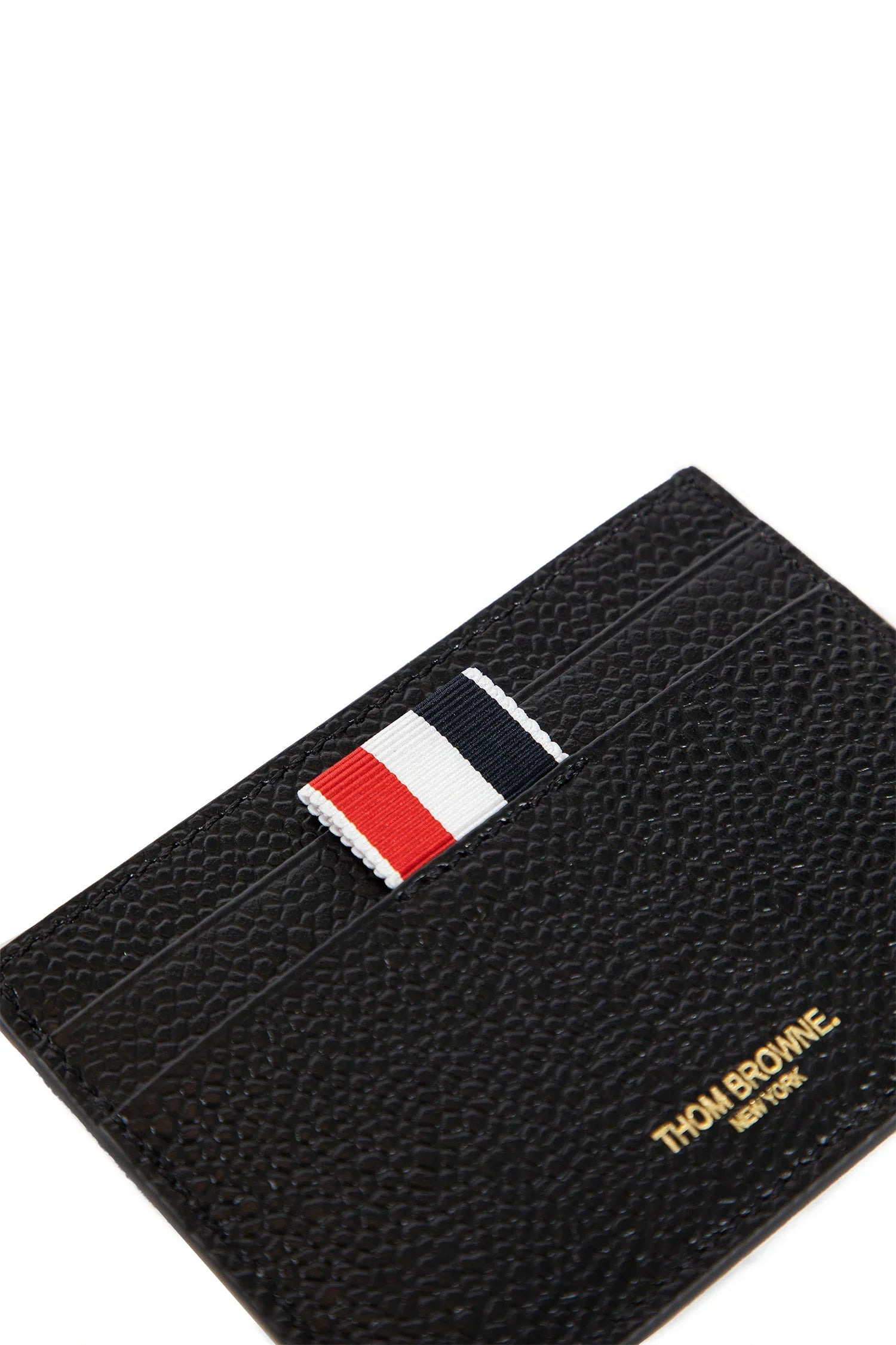 Pebble-Grain-Leather-Grosgrain-Tab-Card-Holder - 3