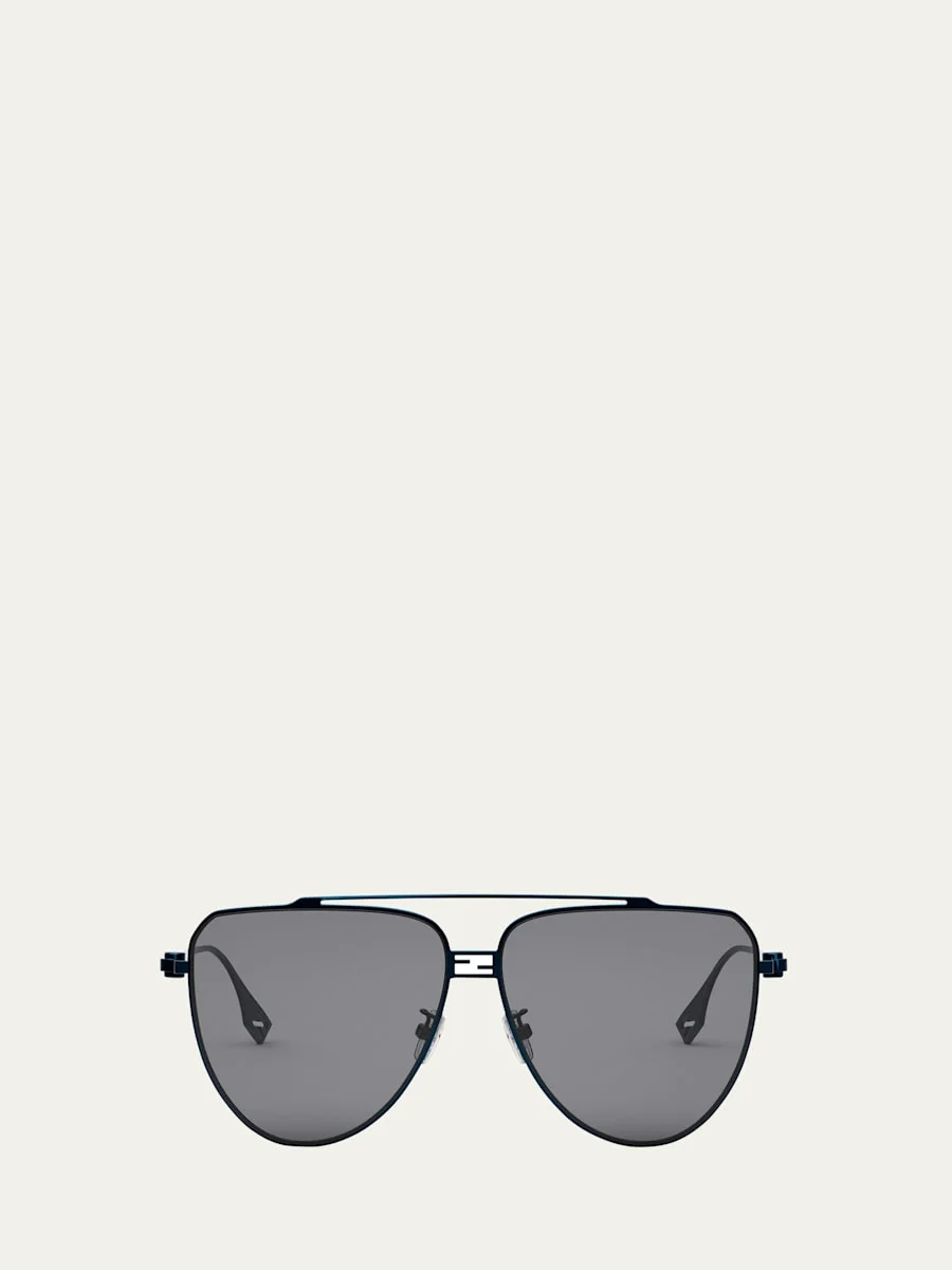 Baguette Metal Pilot Sunglasses - 1