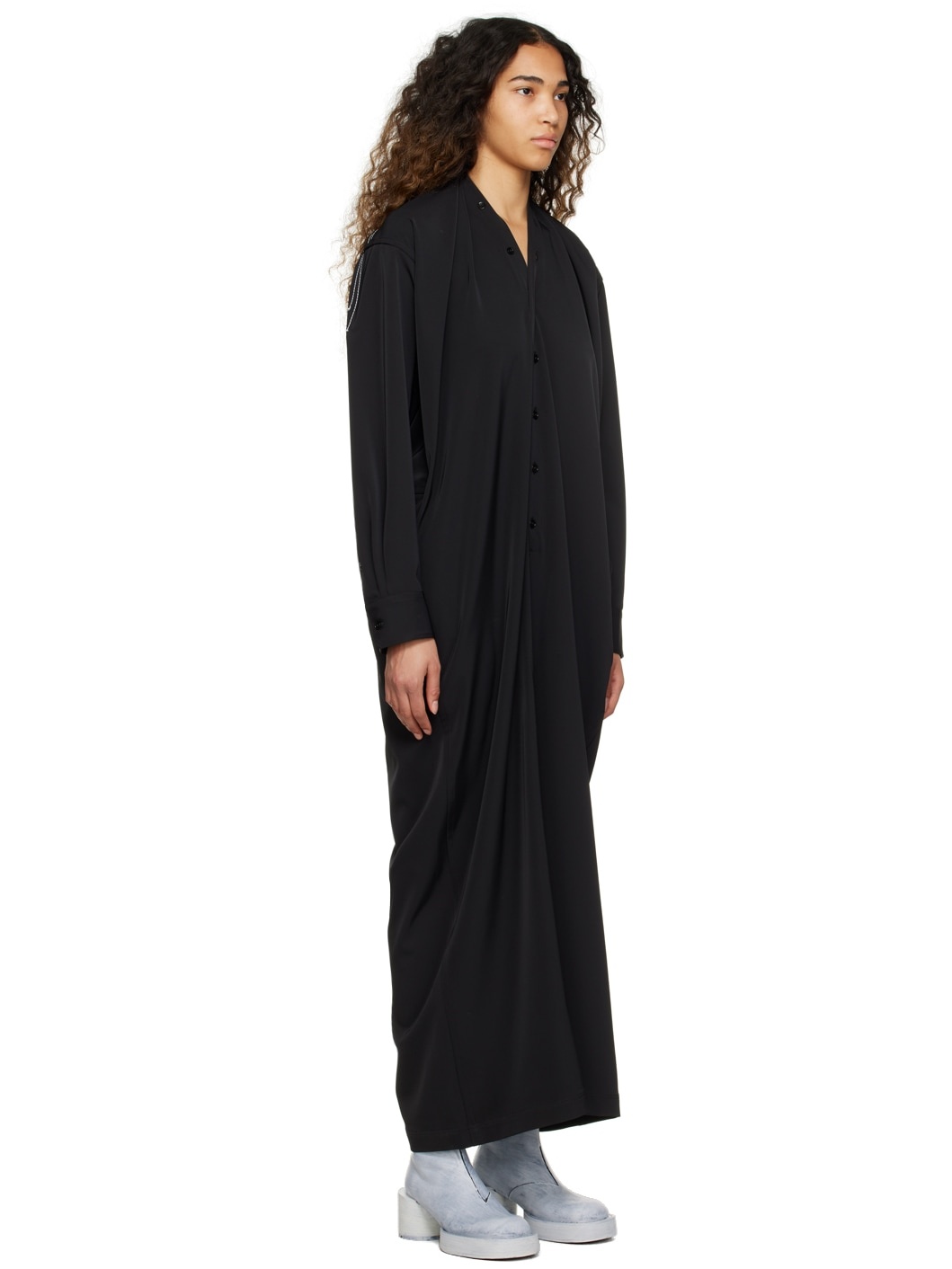 Black Button Jumpsuit - 2