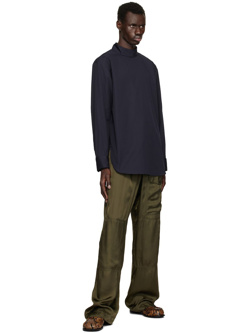 Dries Van Noten Navy Turtleneck Shirt outlook